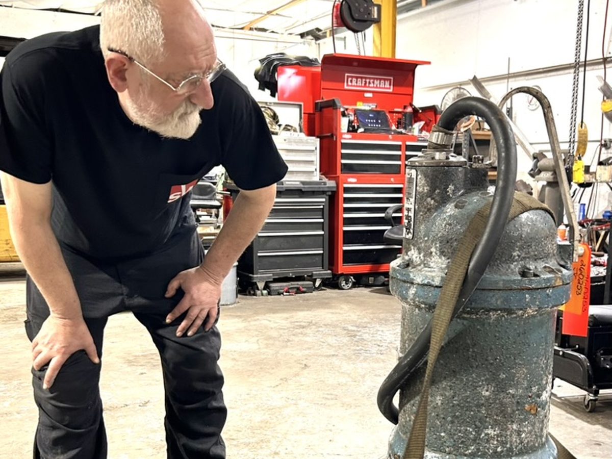 EASA-certified pump repair work in progress
